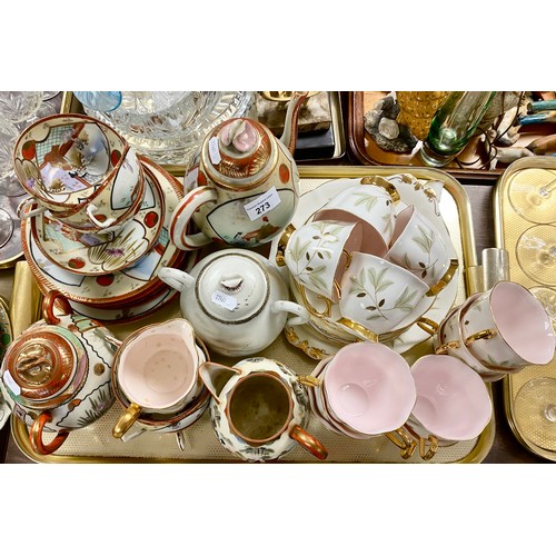 273 - Oriental-style part tea service and other assorted teaware