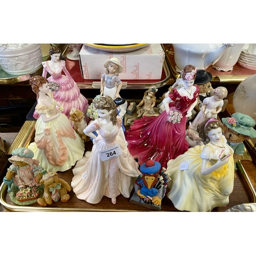 264 - Selection of Royal Doulton and other figures