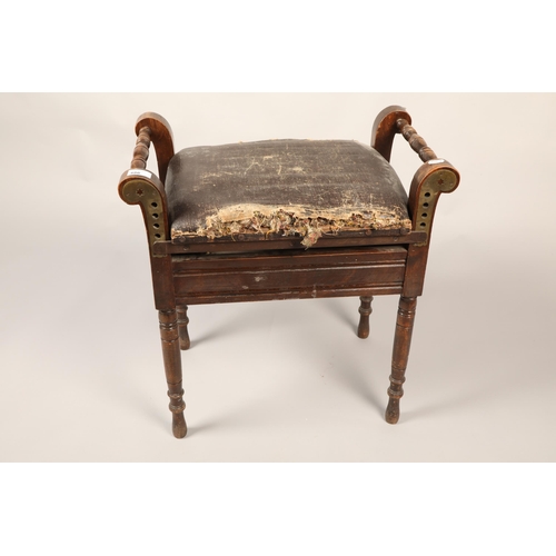 486 - Edwardian piano stool