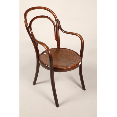 651 - Bentwood chair with shell motif