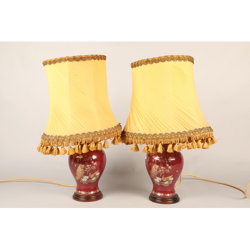 660 - Pair of Japenese style table lamps (2)