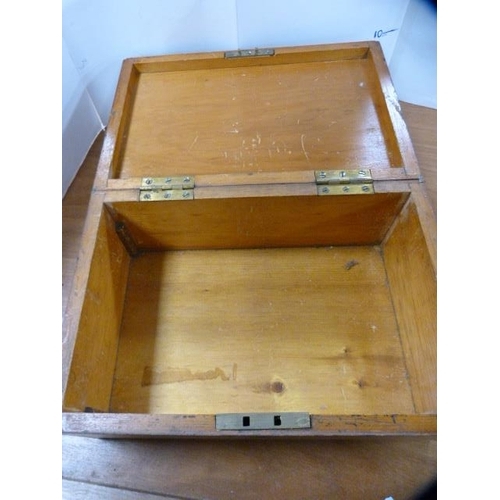 70 - Victorian portable box (lacking interior) and a Regency portable box.  (2)