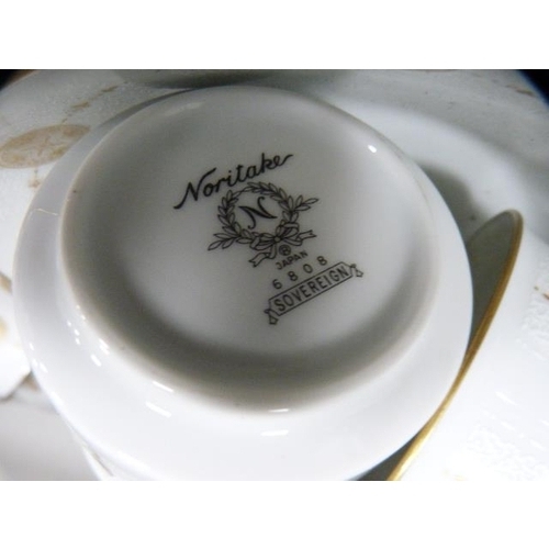 136 - Noritake 'Sovereign' pattern tea, coffee and dinner set (one shelf).