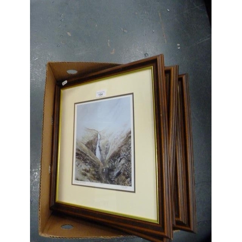 154 - Carton containing seven pencil signed limited edition prints by John Clark of local landscape scenes... 