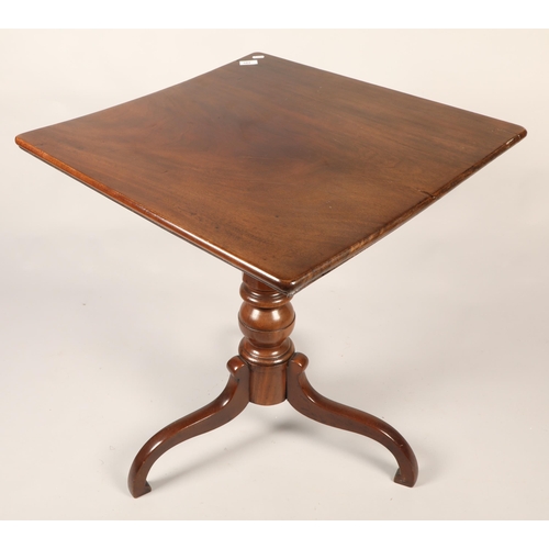 582 - Mahogany tilt top table, dimensions of top: 65cm x 65cm