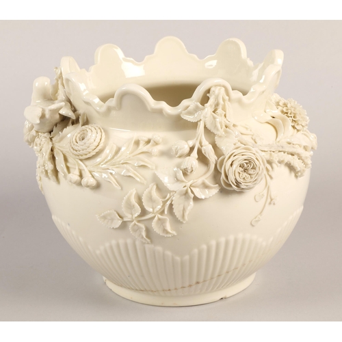 1 - Belleek Jardiniere, 26 cm diameter(heavily restored)