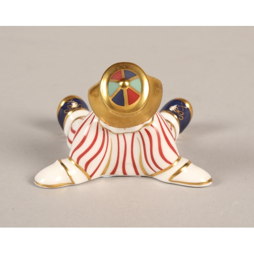 15 - Royal Crown Derby ''Stripy Clown' paperweight