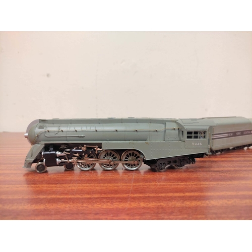 165 - Rivarossi. Boxed H0 gauge Streamlined Hudson 4-6-4 locomotive and tender no 5446 in New York Central... 