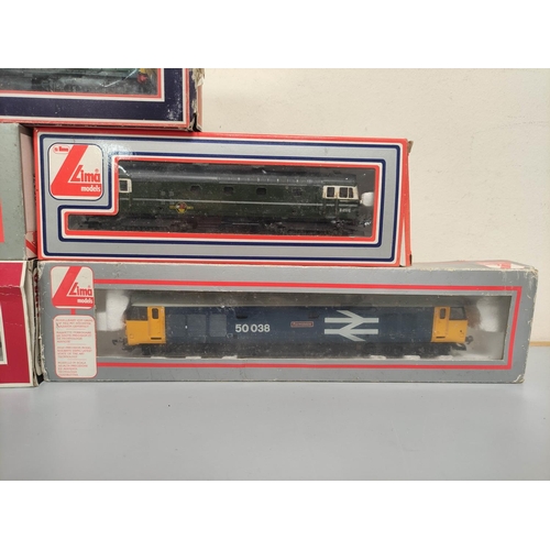 173 - Lima Railways. Five boxed 00 gauge Diesel locomotives to include a Class 73 E6001 in BR Green 205276... 