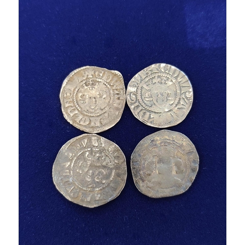 316 - Plantagenet Coinage. Edward I (1272-1307) Four long cross silver hammered pennies to include issues ... 