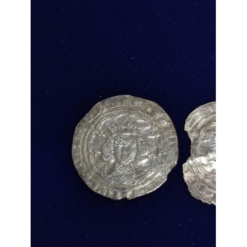 318 - Plantagenet Coinage. Two Edward III (1327-77) long cross silver hammered groats c1350s. (2)