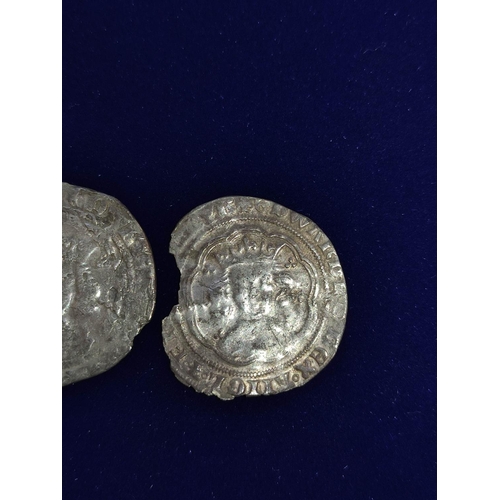 318 - Plantagenet Coinage. Two Edward III (1327-77) long cross silver hammered groats c1350s. (2)