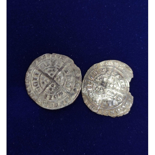 318 - Plantagenet Coinage. Two Edward III (1327-77) long cross silver hammered groats c1350s. (2)