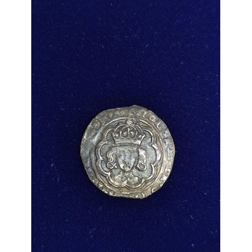 319 - Henry VII (1485-1509). Longcross silver halfgroat c1490s. Crowned facing bust, double arched crown. ... 