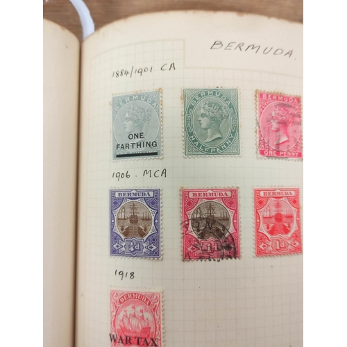 388 - Three postage stamp albums of commonwealth and world issues to include 1870s-90s Cape of Good Hope i... 