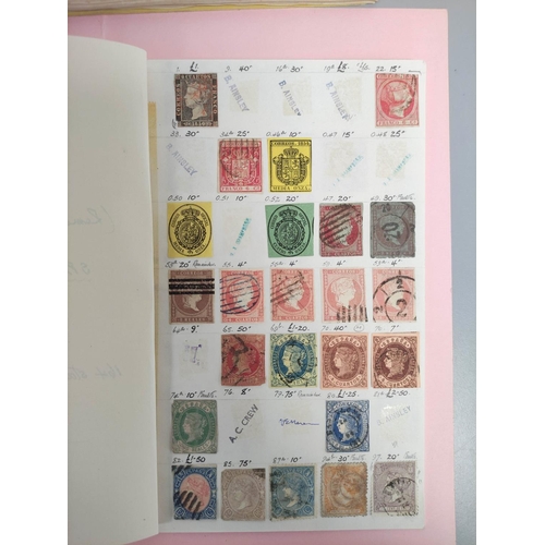 392 - Two folders of early Spanish postage stamps many 1850s imperforated and later issues. To include an ... 