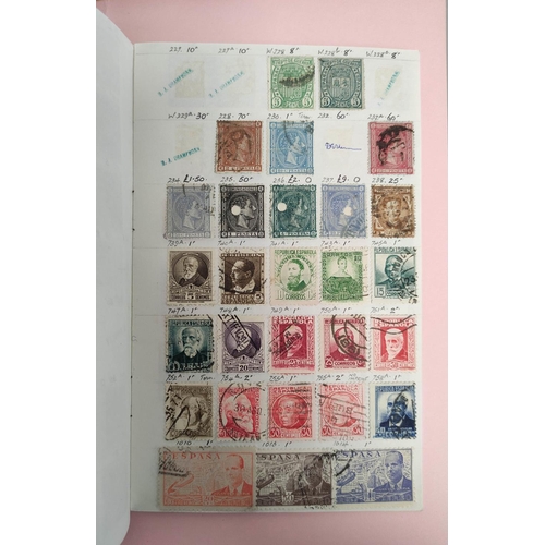 392 - Two folders of early Spanish postage stamps many 1850s imperforated and later issues. To include an ... 