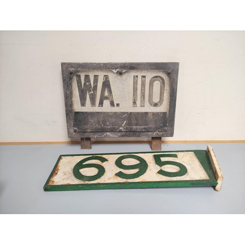 432 - Southern Railway enamel sign, red lettering on a white ground, inscribed ''Southern Railway Don't To... 