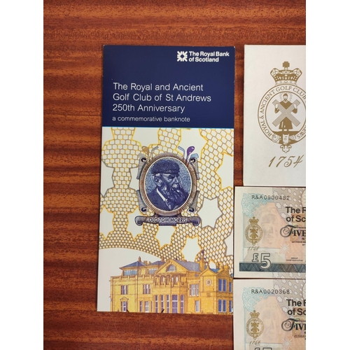 454 - Banknotes. Golf Interest. Four Royal Bank of Scotland 