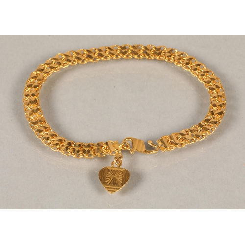 102 - 22 ct gold bracelet, 11 grams