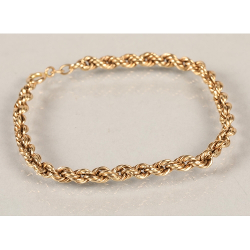 84 - 9 ct twisted rope bracelet, 2.5 grams 