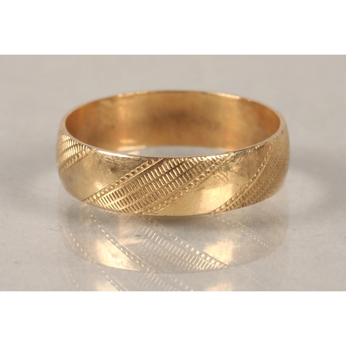 97 - 9ct gold band, 2 grams