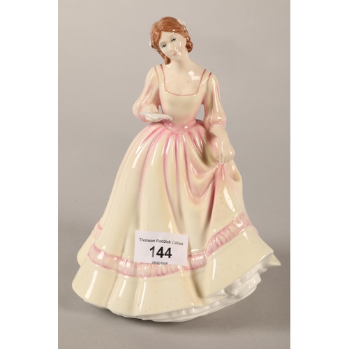 144 - Four Royal Doulton figures to include 'Your Forever', 'Lisa', 'Southern Belle' & 'Buttercup'