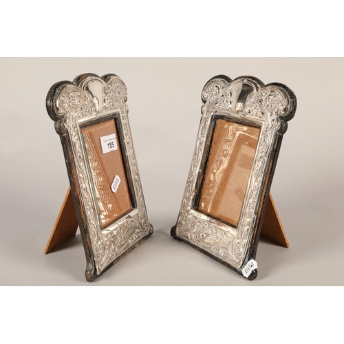 155 - Pair of silver photograph frames,  Sheffield 1905 (2)