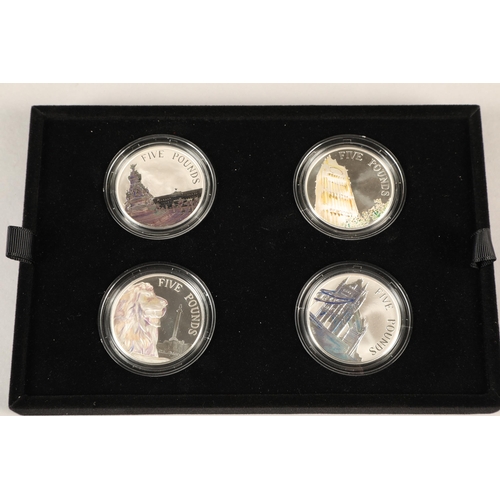 178 - The Royal Mint , The 2014 United Kingdom Portrait of Britain£5 Silver Coin Set.