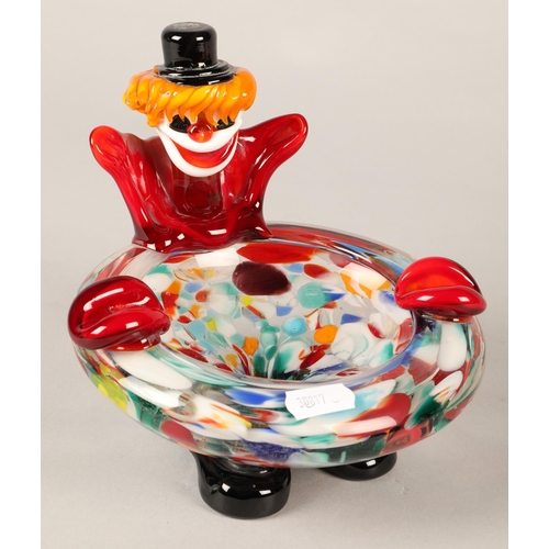 182 - Three pieces of Murano glass in the form of clowns