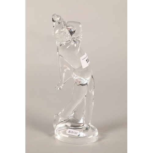 184 - Baccarat Crystal golfer figure, approx. 24cm height