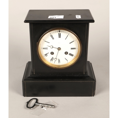 221 - Victorian marble cased mantle clock