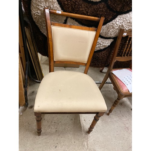 667 - Edwardian mahogany chair.