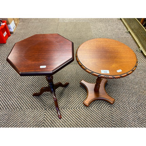 504 - Two wine tables, (2)