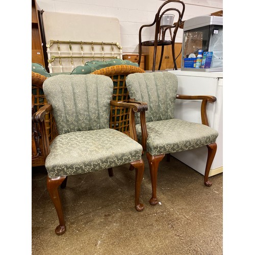 616 - Pair of open arm chairs (2)