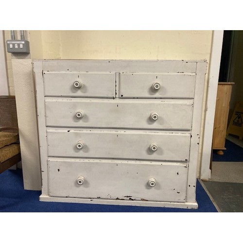 506 - Two short over three long painted chest of drawers.