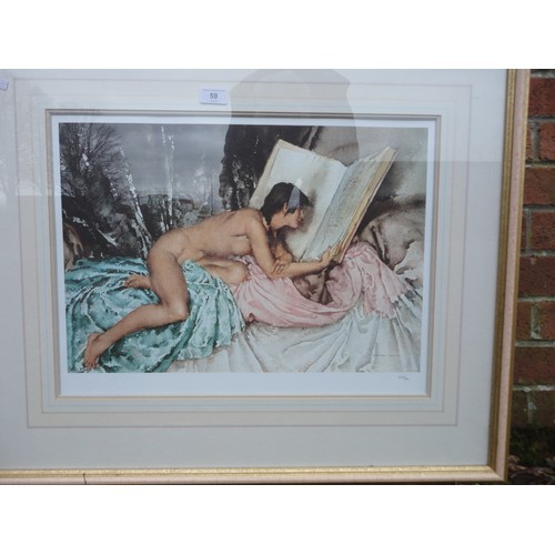 59 - Sir William Russell FlintJanelle and the Volume of TreasuresLimited edition print, with blind stamp,... 