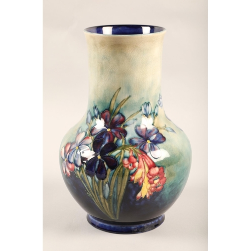 1 - Moorcroft pottery vase, decorated in the Spring flowers pattern, impressed marks, signed in blue, 31... 