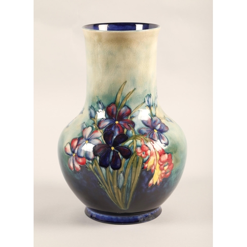 1 - Moorcroft pottery vase, decorated in the Spring flowers pattern, impressed marks, signed in blue, 31... 