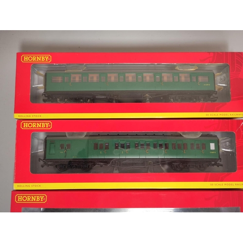 181 - Hornby Railways. Five boxed 00 gauge rolling stock carriages to include an Ex-SR Unconverted open 2n... 