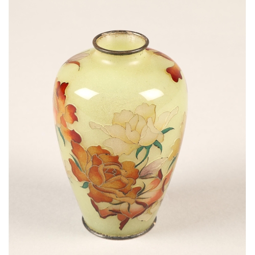 200 - Japanese Plique-a- jour small vase 9cm high.