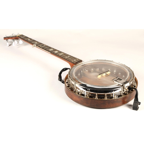 309 - J E Dallas & Son 5-string Banjo, 22 nickel frets to body, Jedson on the headstock, Birds eye map... 