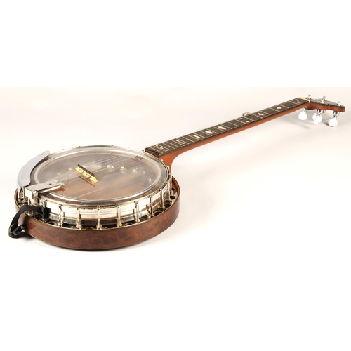 309 - J E Dallas & Son 5-string Banjo, 22 nickel frets to body, Jedson on the headstock, Birds eye map... 