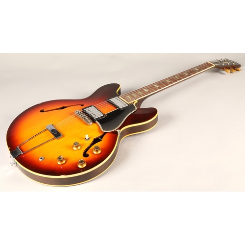 310 - Gibson ES-335 TD guitar, circa 1965, stamped on the back of the headstock 350035, with further orang... 