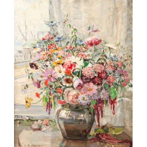 436 - Emily Beatrice Bland  N.E.A.C. (1864 - 1951)Framed oil on canvas - signed'A Summer Bouquet - Cheyne ... 