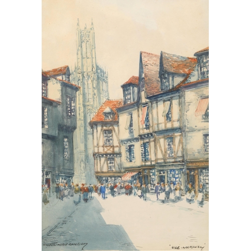 448 - Victor Noble Rainbird (Northern English 1887 - 1936)Framed watercolour - signed & inscribed'Stre... 