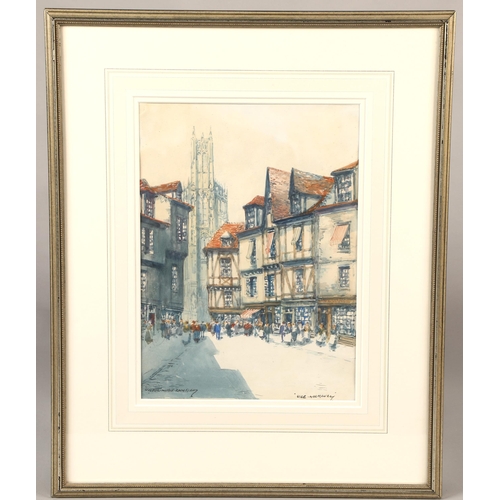 448 - Victor Noble Rainbird (Northern English 1887 - 1936)Framed watercolour - signed & inscribed'Stre... 