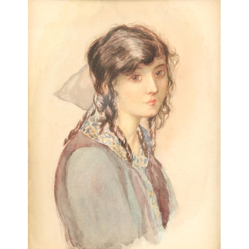 449 - J. Moir Paton (Scottish 20th Century)Gilt framed watercolour - signed'Pensive Girl - Jessica'23cm x ... 