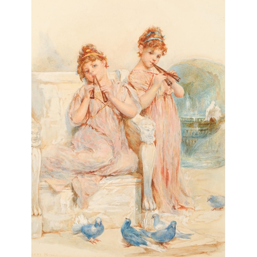 456 - Albert MooreFramed watercolour - signed & dated'Two Classical Figures'22cm x 18cmProvenance: Jam... 