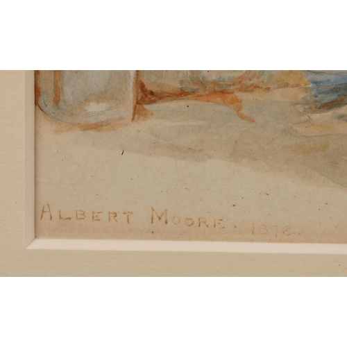 456 - Albert MooreFramed watercolour - signed & dated'Two Classical Figures'22cm x 18cmProvenance: Jam... 